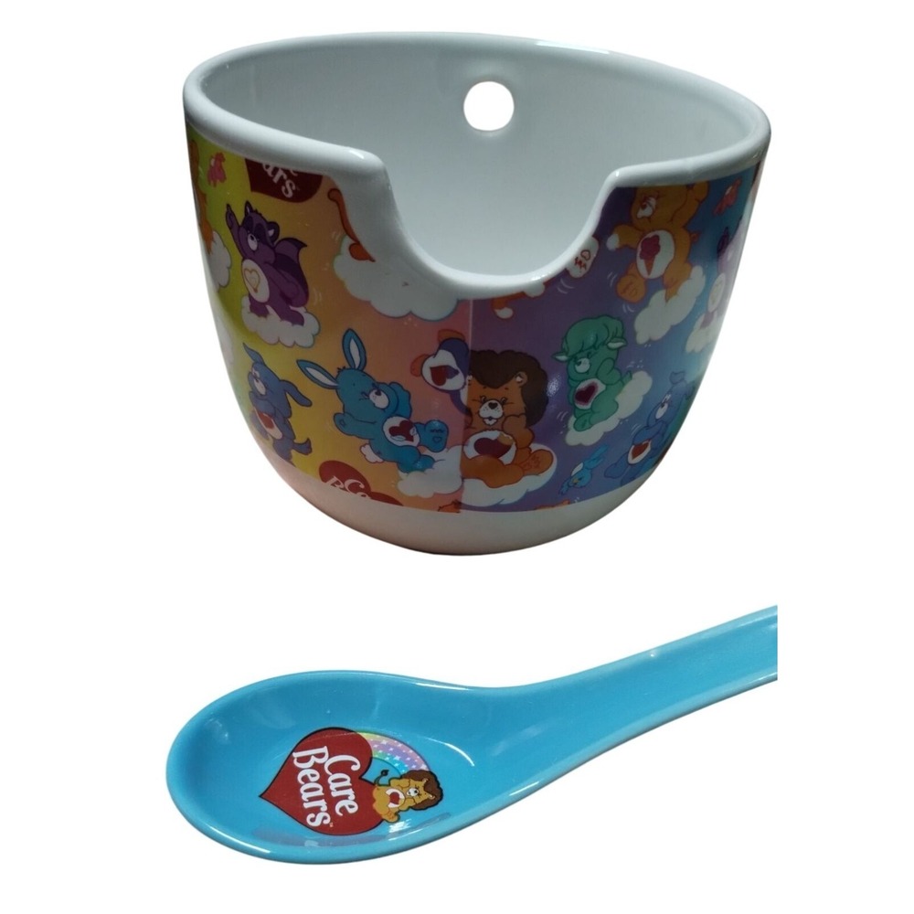 Care Bears CultureFly Ceramic Ramen Bowl and Spoon Set 18oz Multicolor 2024‎